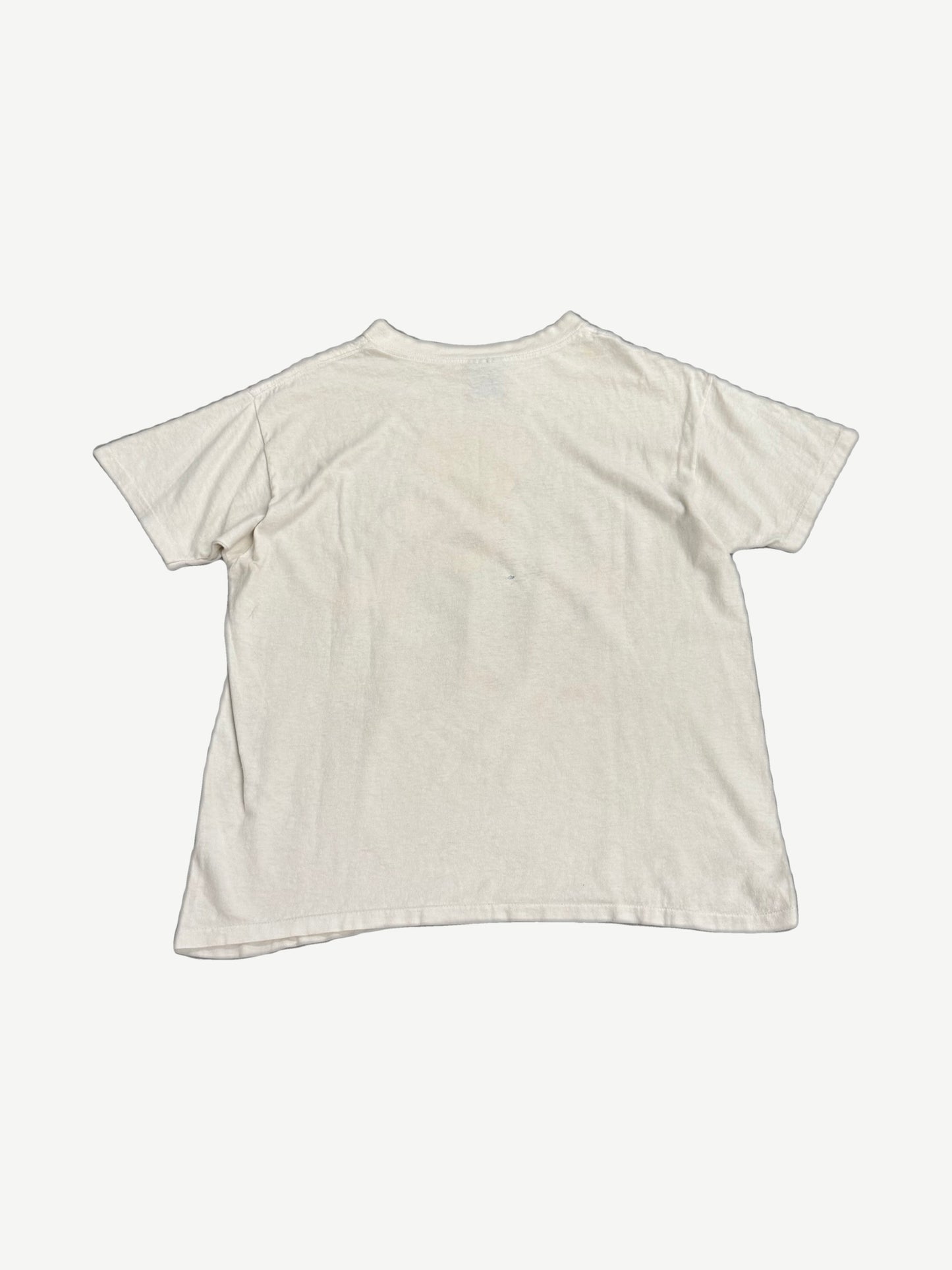 Vintage Simpsons Bart Simpson Radical Dude white tee plain back view with crew neck