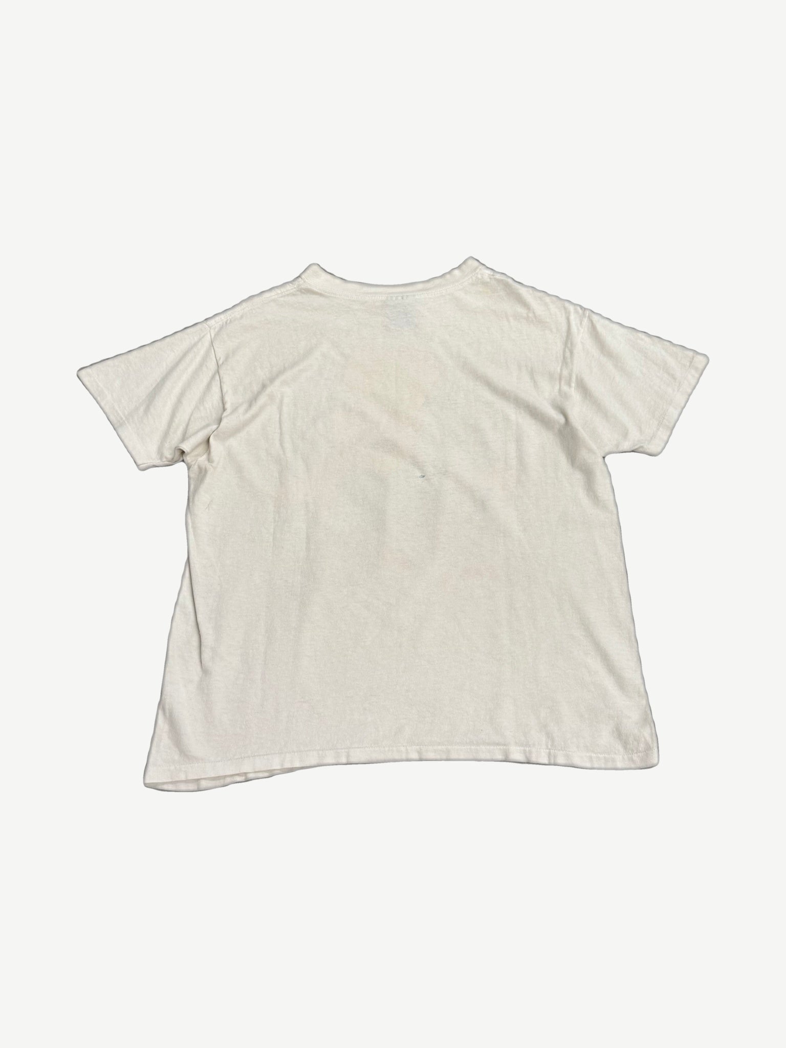 Vintage Simpsons Bart Simpson Radical Dude white tee plain back view with crew neck