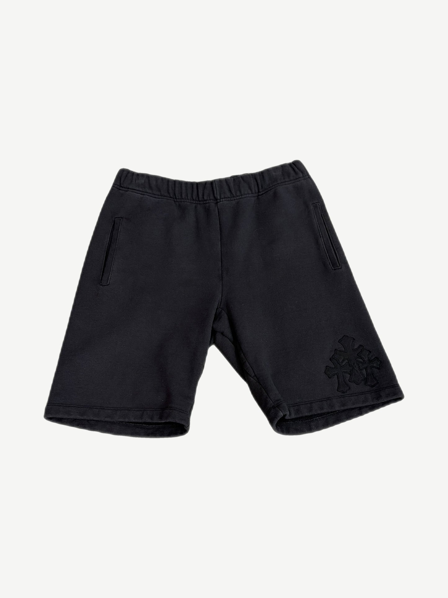 Chrome Hearts Black Paper Jam Triple Cross Sweat Shorts