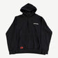 Chrome Hearts black St Barths exclusive Lifesaver hoodie with white logo print and pullover hood, front view
