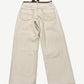 GV Gallery cream denim jeans back view with contrast brown stitching and arched pocket detailing
