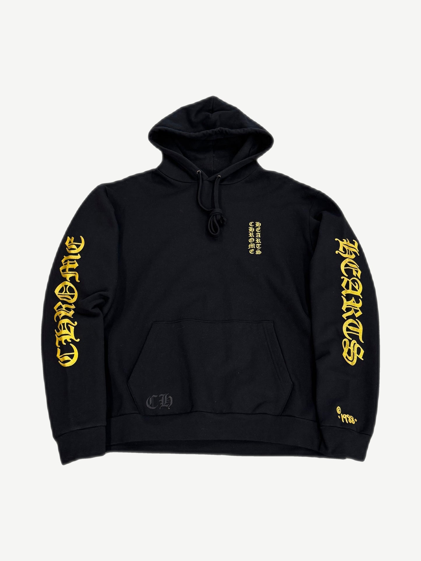 Chrome Hearts Black Gold 1988 Script Hoodie