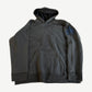 Chrome Hearts navy Paper Jam triple cross sleeve hoodie in faded black with leather cross sleeve patch