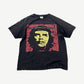 Vintage Rage Against the Machine black tee with red Che Guevara square graphic and safety pin details.