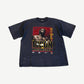 Vintage Mike Tyson vs McNeeley 1995 MGM Grand Las Vegas boxing tee in faded navy with bold He's Back graphic
