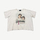 Gallery Hills white distressed Summer Affair tee with Graduate movie poster graphic and pink kanji print