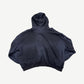 GV Gallery Raspberry Hills navy Pamela Anderson zipup back, faded washed hoodie with raw hem