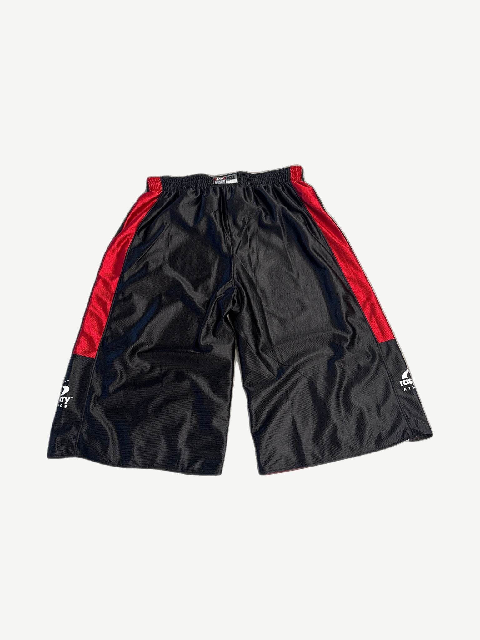 GV Gallery Raspberry Hills TJ Ford reversible shorts in red mesh basketball style with bold black graphics