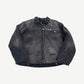 Enfants Riches Deprimes distressed black work jacket with E.R.D chest embroidery and raw button placket.