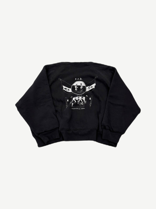 ERD Architettura crewneck back with I Conquistatori dell'Abissinia text and image graphic