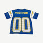 Louis Vuitton Chargers football jersey back view with numbered Amen Break graphics on mesh athletic body