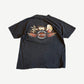 Vintage Harley Looney Tunes tee back with Wile E Coyote, Taz and Yosemite Sam Pensacola FL flame logo