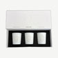 Chrome Hearts 22 scented candle gift set with three 35g white ceramic candles in embossed presentation box.