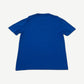 Louis Vuitton blue Cloud jacquard knit tee back view, plain royal blue ribbed knit
