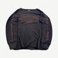 Vintage Harley Davidson black thermal waffle longsleeve front with American Legend chest print logo.