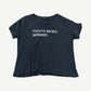 Enfants Riches Deprimes faded gray distressed logo tee with cracked ERD chest print and worn hems.
