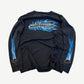 Vintage Harley-Davidson blue flame longsleeve, white tee with sleeves of flame graphic print