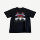 Vintage Metallica Master of Puppets tour tee, black cotton with classic crosses graveyard graphic front print.