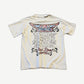 Vintage Aerosmith Nine Lives tour tee back view showing 1997 tour dates list on black cotton.
