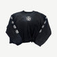 HMDD Choppers black longsleeve front with Iron Cross chest logo and chopper biker graphic
