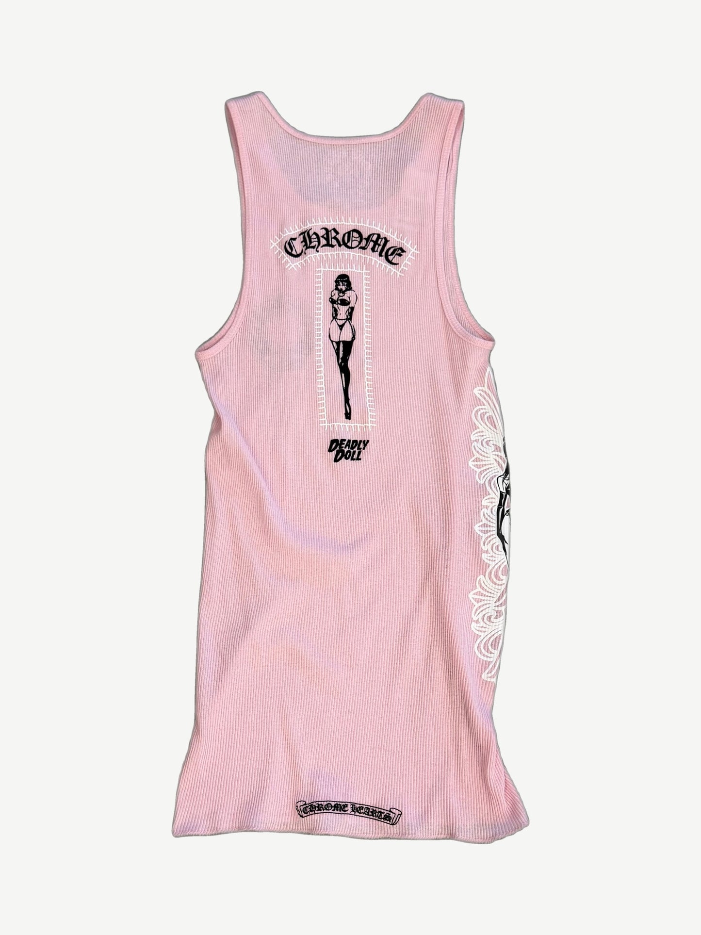 Chrome Hearts Deadly Doll Pink Tank Top