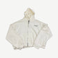 GV Gallery Raspberry Hills white Sun Valley zip hoodie front with chest script logo and full zip