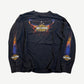 Vintage Harley Davidson black longsleeve front with flaming eagle over center bar and shield logo print