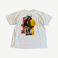 Vintage Marlboro cowboy tee back with cowboy roping graphic in yellow and red Marlboro script lettering