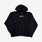 Supreme MM6 Maison Margiela black zip hoodie front view with red box logo on chest panel.