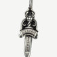 Chrome Hearts Double Dagger pendant reverse view showing detailed silver casting and bail loop.
