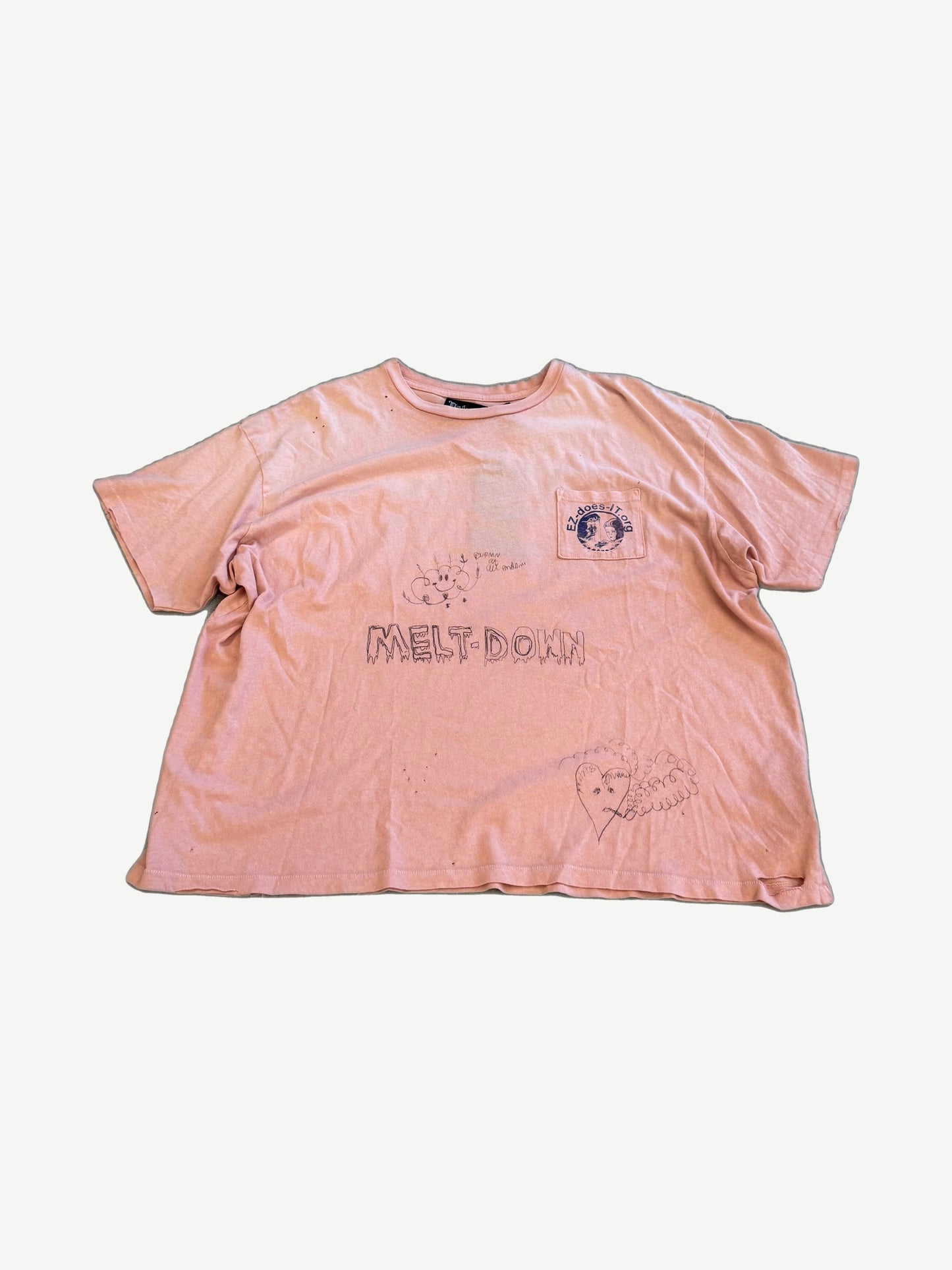 Paly Hollywood Rehab Romance Pink Pocket Tee