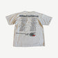 Vintage Metallica Gimme Fuel 1998 North American Tour tee back with city list and tire smoke logo
