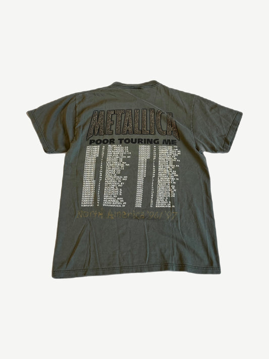 Vintage Metallica Poor Touring Me 1996-97 tour tee back in olive green with North America tour dates list
