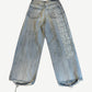 Balenciaga Baggy Outline Logo Light Wash Denim