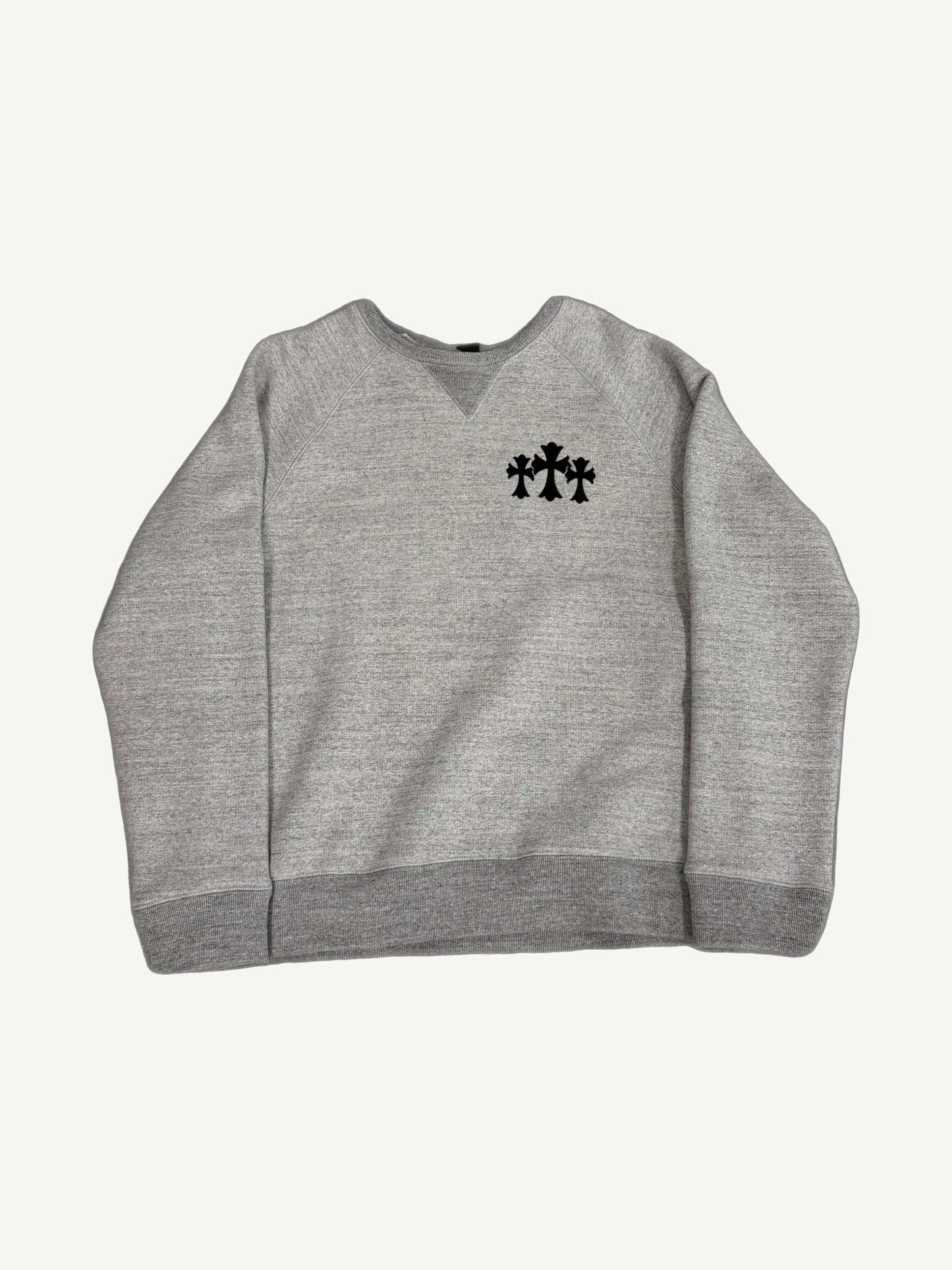Chrome Hearts Gray Triple Cross CH 7/11 Crewneck