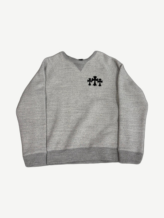 Chrome Hearts Gray Triple Cross CH 7/11 Crewneck