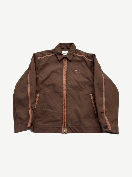 Miu Miu Brown Workwear Blouson Jacket