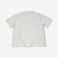 Bottega Desires plain white cotton tee back view with crew neck and short sleeves
