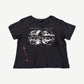 Enfants Riches Deprimes distressed black tee with Look for the Fifth bull illustration graphic and red paint marks