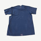 Enfants Riches Deprimes blue pocket tee back view with bleach streaks and distressed holes