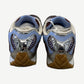 Bottega Veneta Orbit sneakers heel view with chrome silver heel cup and chunky gum rubber sole.