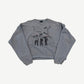 Enfants Riches Deprimes gray Absender crewneck with cropped boxy cut and lineup photo collage chest print