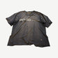 Vintage Machine Head band tee in heavily distressed faded black cotton with worn front logo print and holes