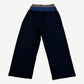Protocol Index black layered sweatpants back with contrast plaid waistband detail and patch rear pocket.