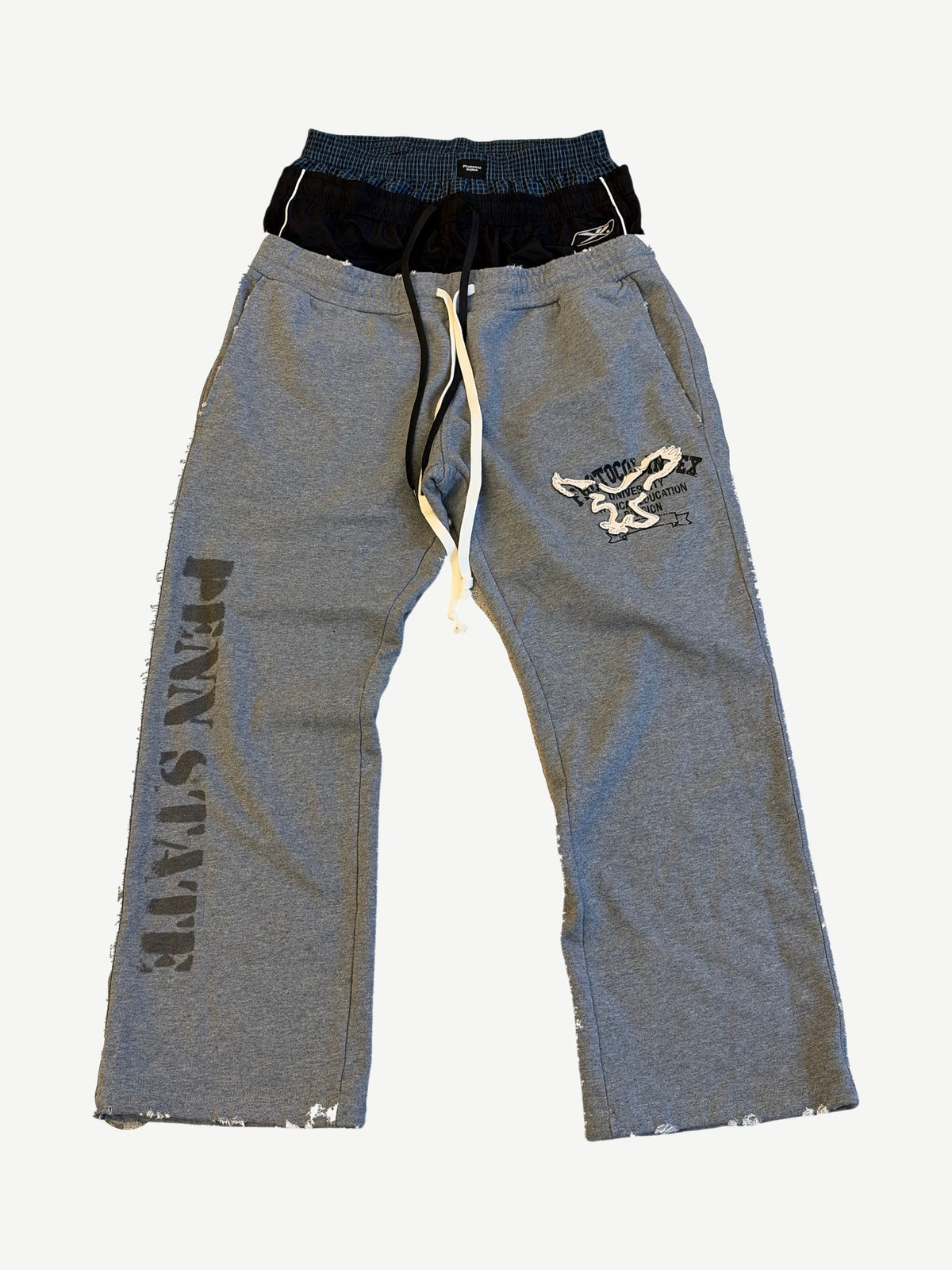 Protocol Index Retro Melange Grey 3 Layered Sweatpants