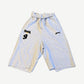 Protocol Index grey melange shorts front, folded drawstring waist with Protocol 9 chest patch and Slazenger logo.