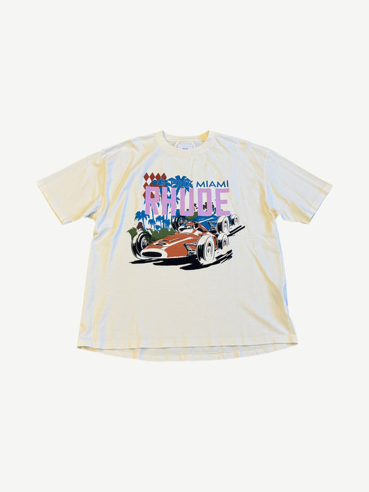 Rhude Cream Grand Prix Miami Tee