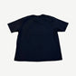 Rhude Black Caviar navy tee, back view showing plain dark body and short sleeves on cotton