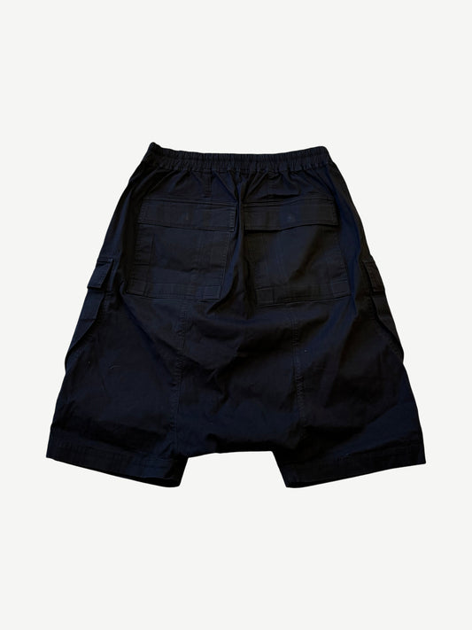 Rick Owens Black Cargo Pod Shorts