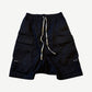Rick Owens Black Cargo Pod Shorts